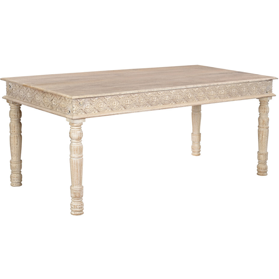 72 White Solid Wood Dining Table