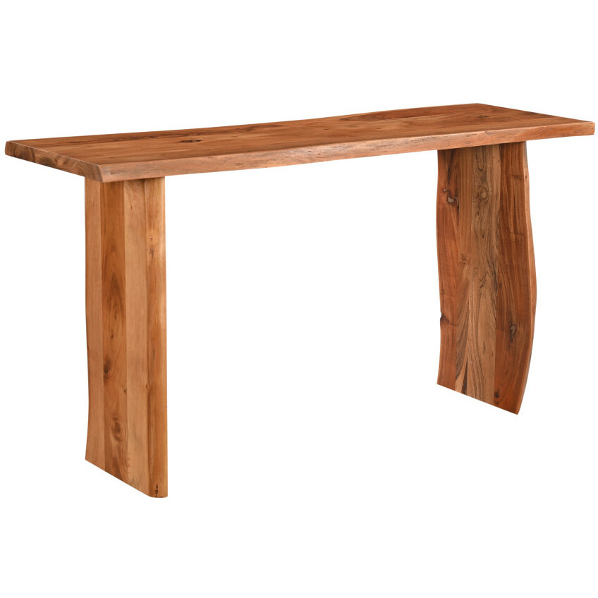 57 Chestnut Solid Wood Sled Console Table