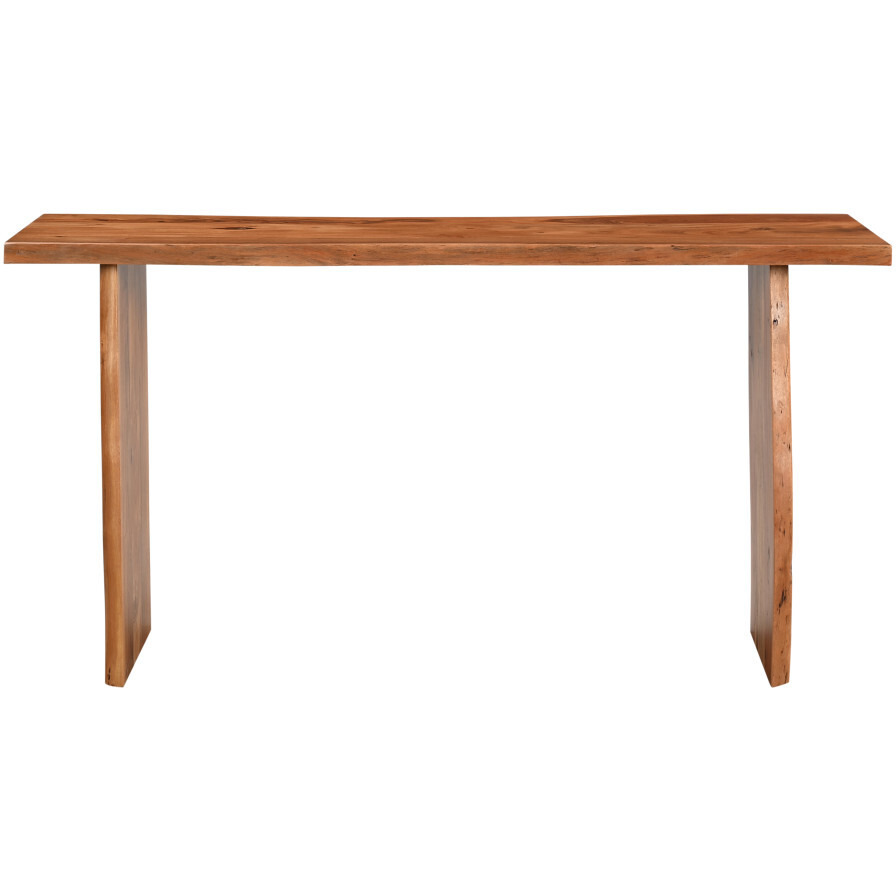 57 Chestnut Solid Wood Sled Console Table