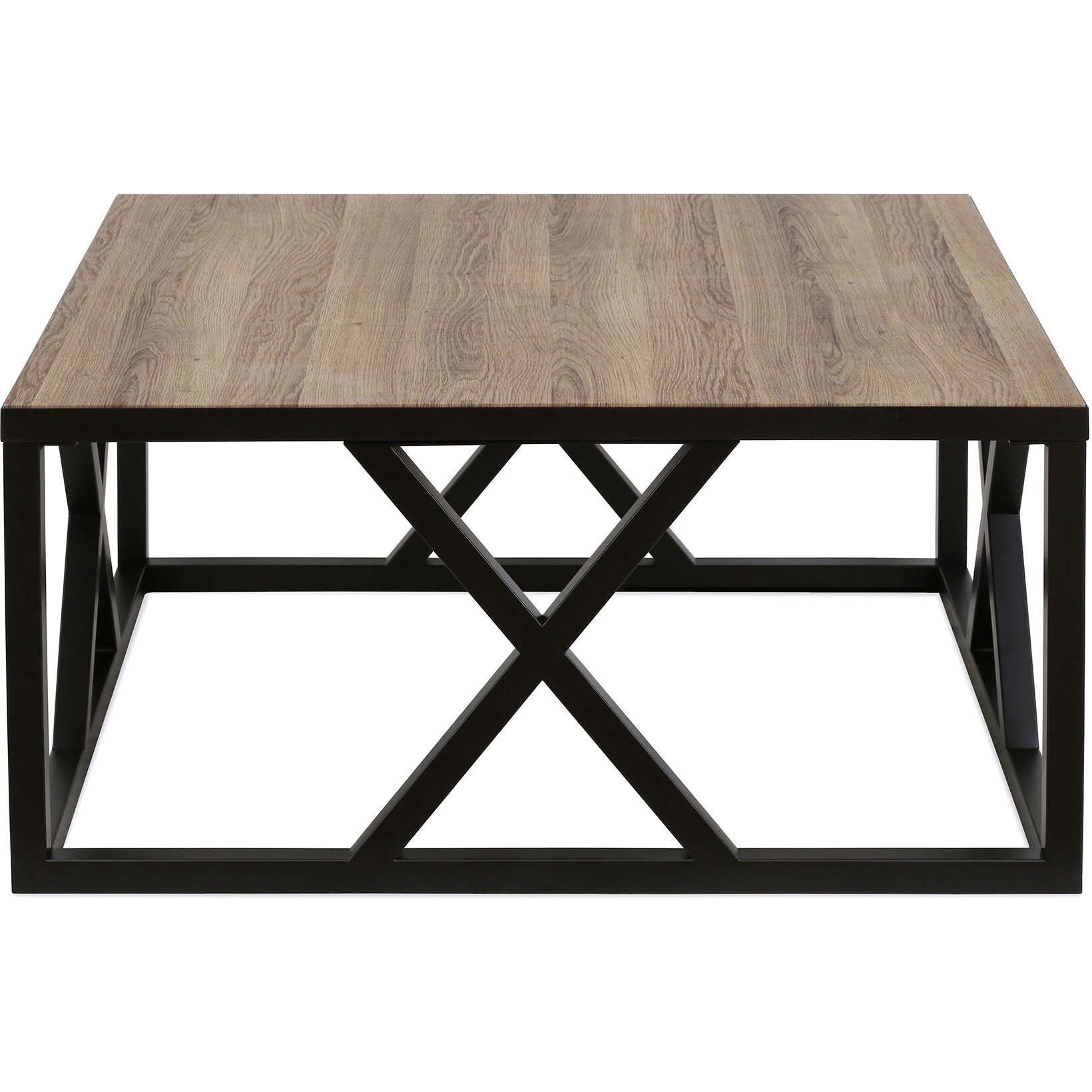 35 Black Manufactured Wood Square Coffee Table