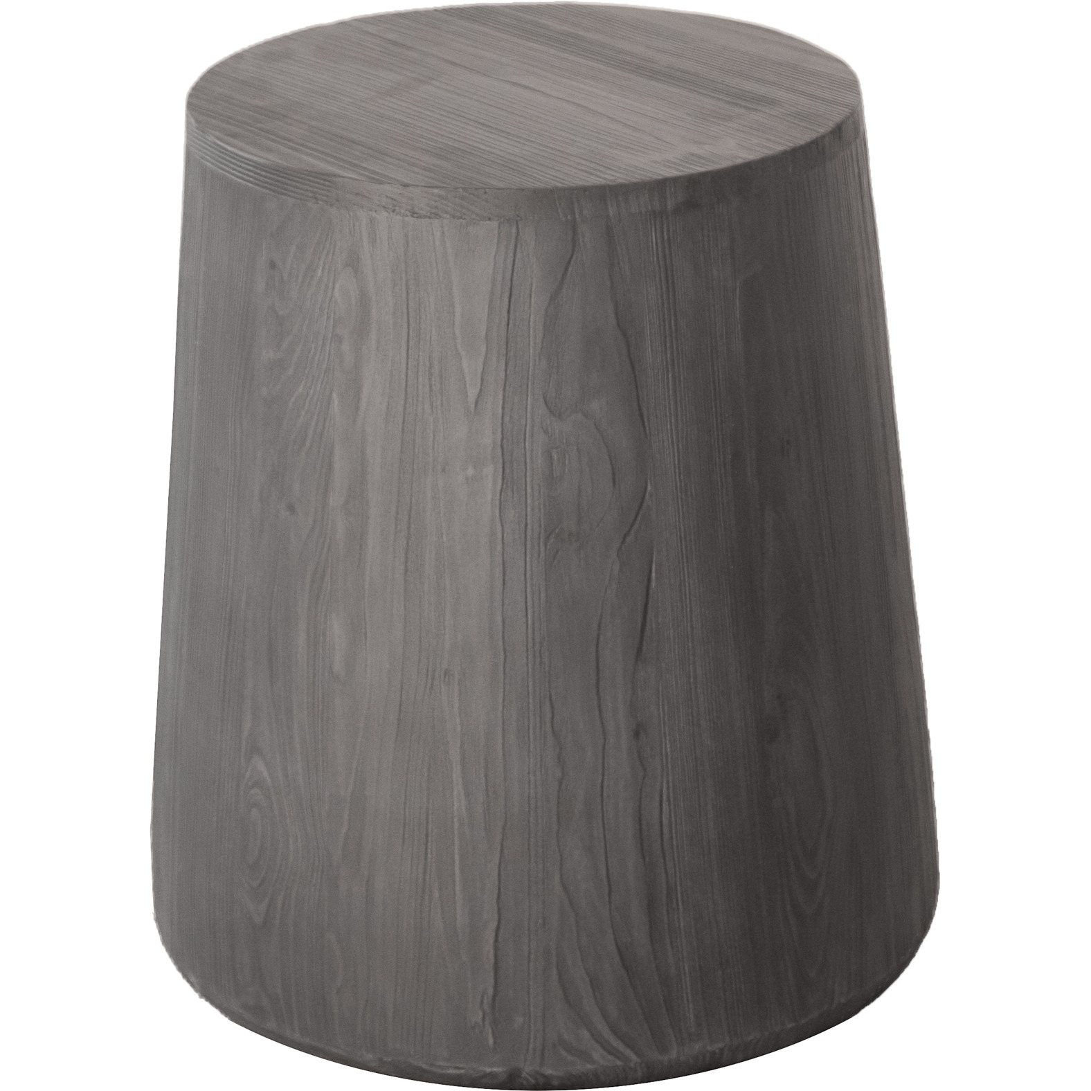 18 Ebony Solid Wood Round End Table