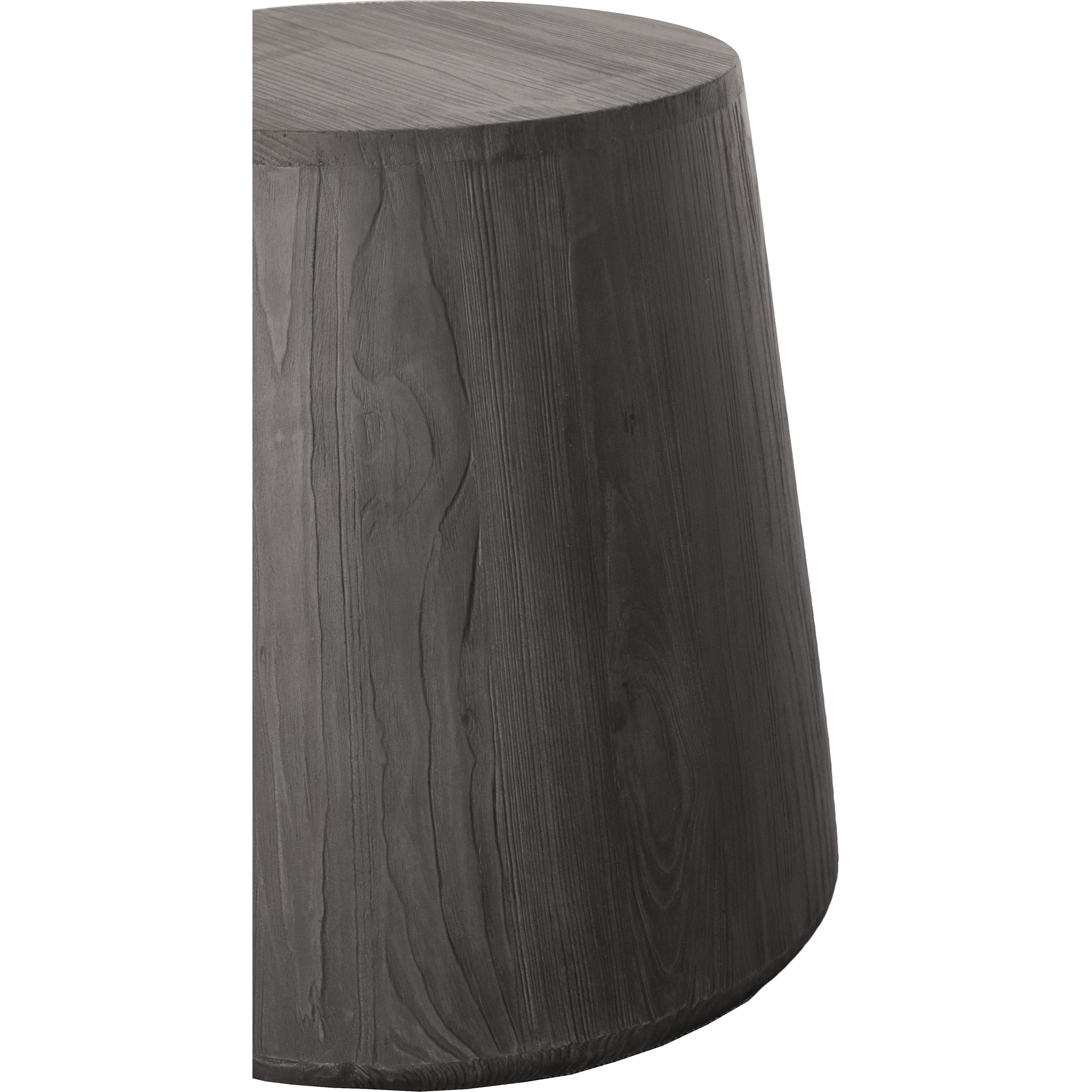18 Ebony Solid Wood Round End Table