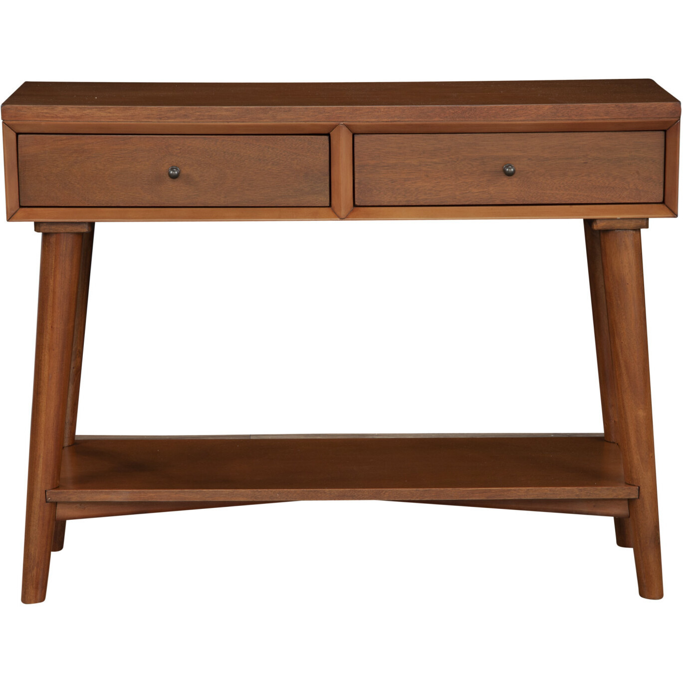 42 Brown Solid And Manufactured Wood Floor Shelf Console Table With Storage With Storage