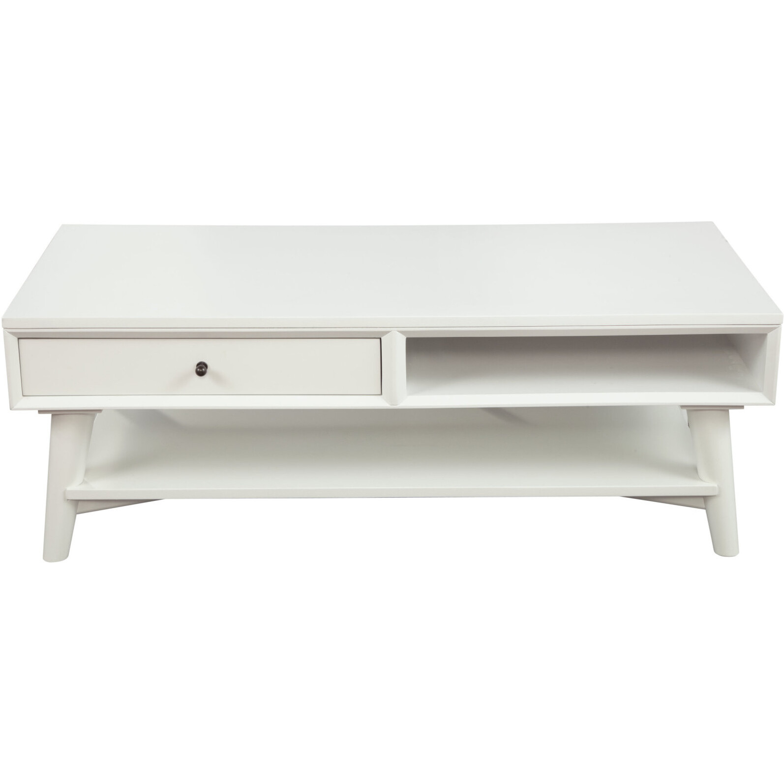 48 White Rectangular Coffee Table With Drawer
