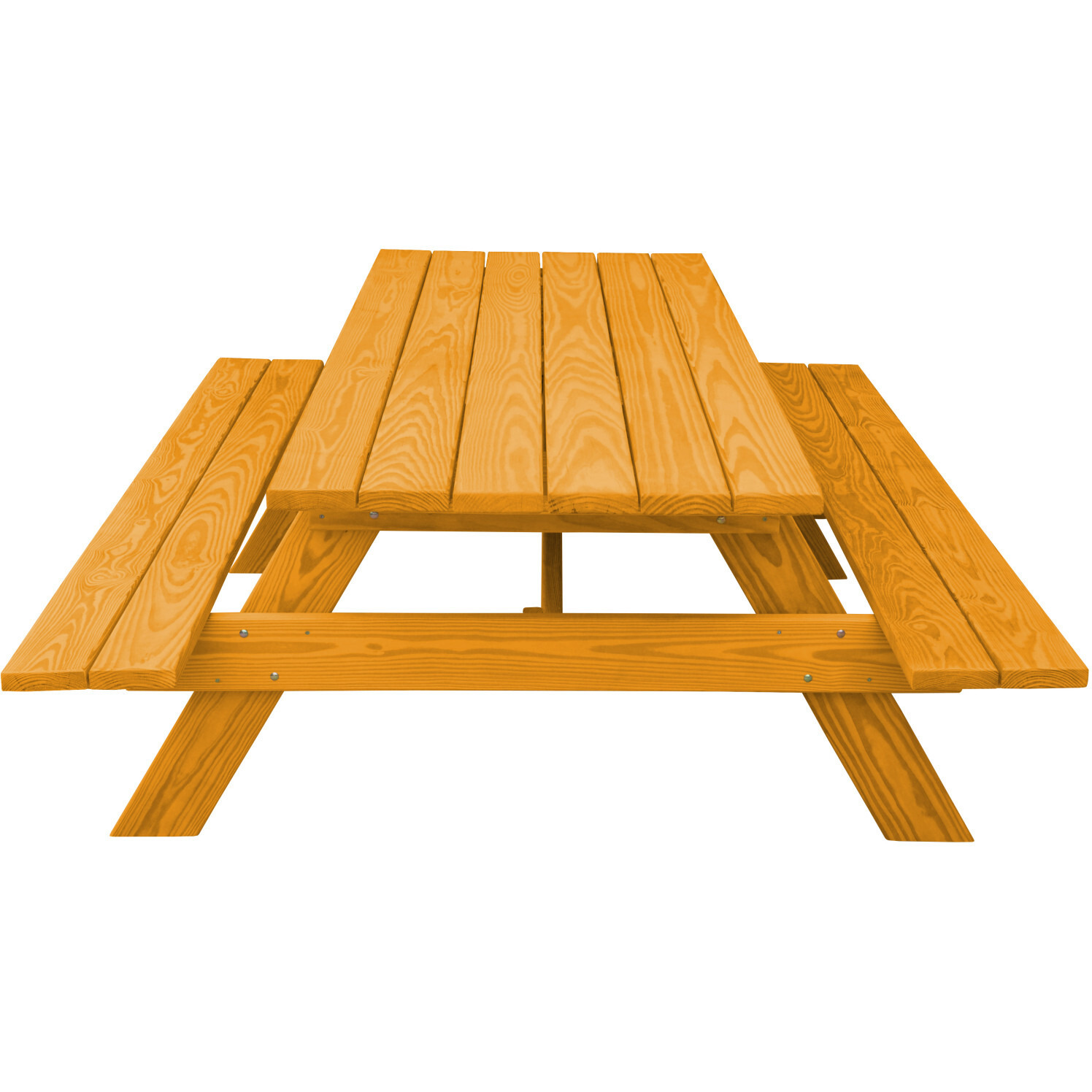 Natural Solid Wood Outdoor Picnic Table