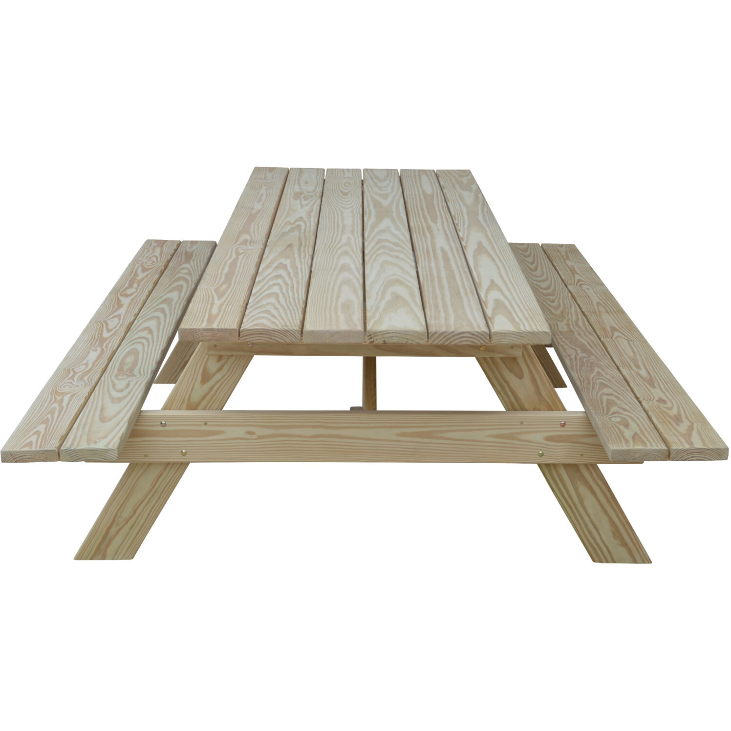 Natural Solid Wood Outdoor Picnic Table