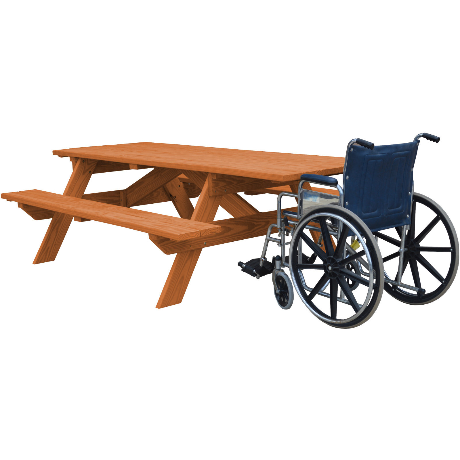 Cedar Chest Solid Wood Outdoor Picnic Table