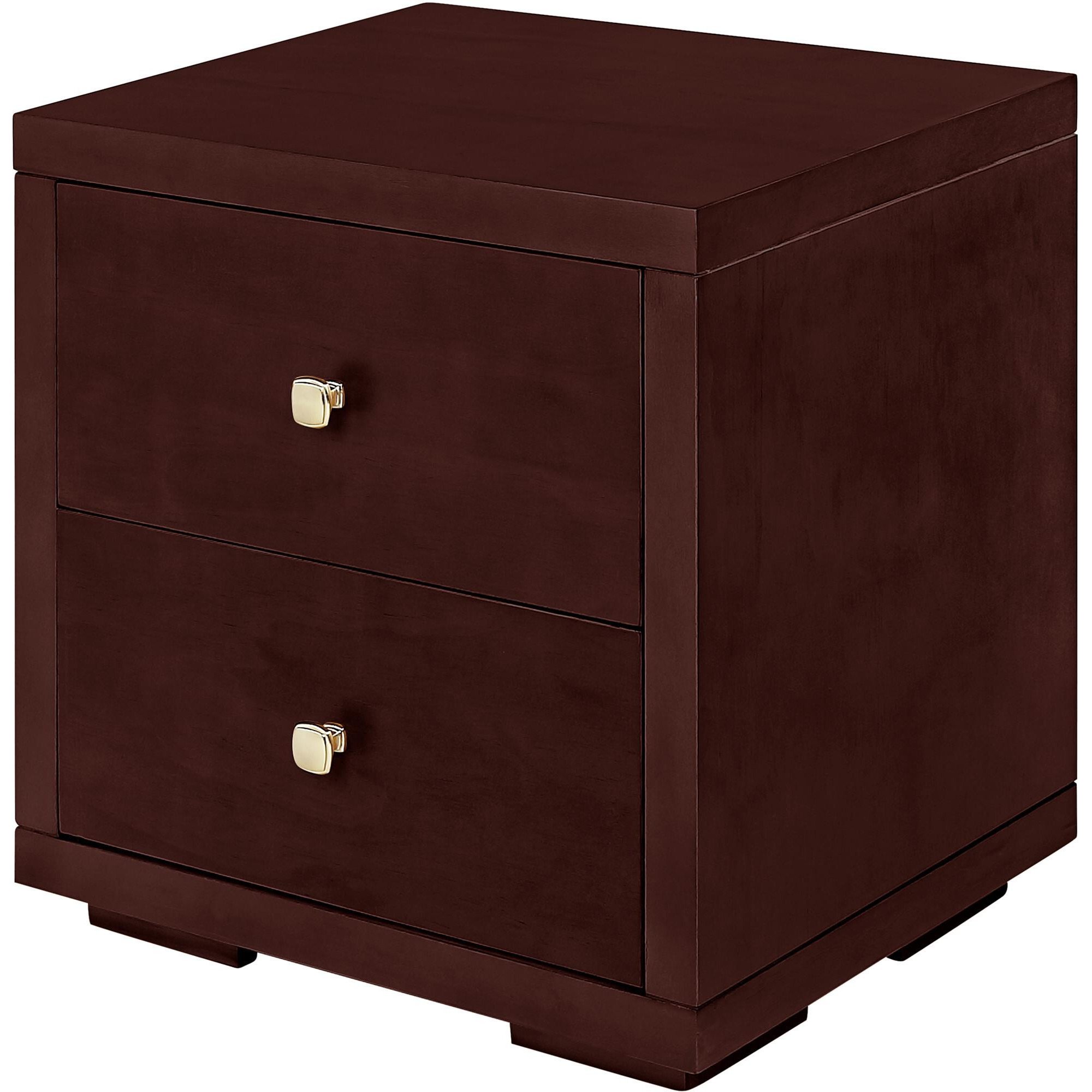 19 Espresso Two Drawer Nightstand