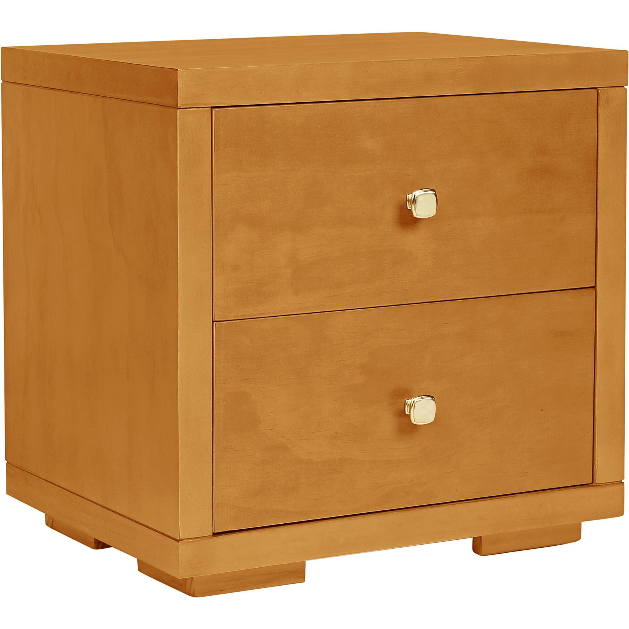 19 Oak Two Drawer Nightstand