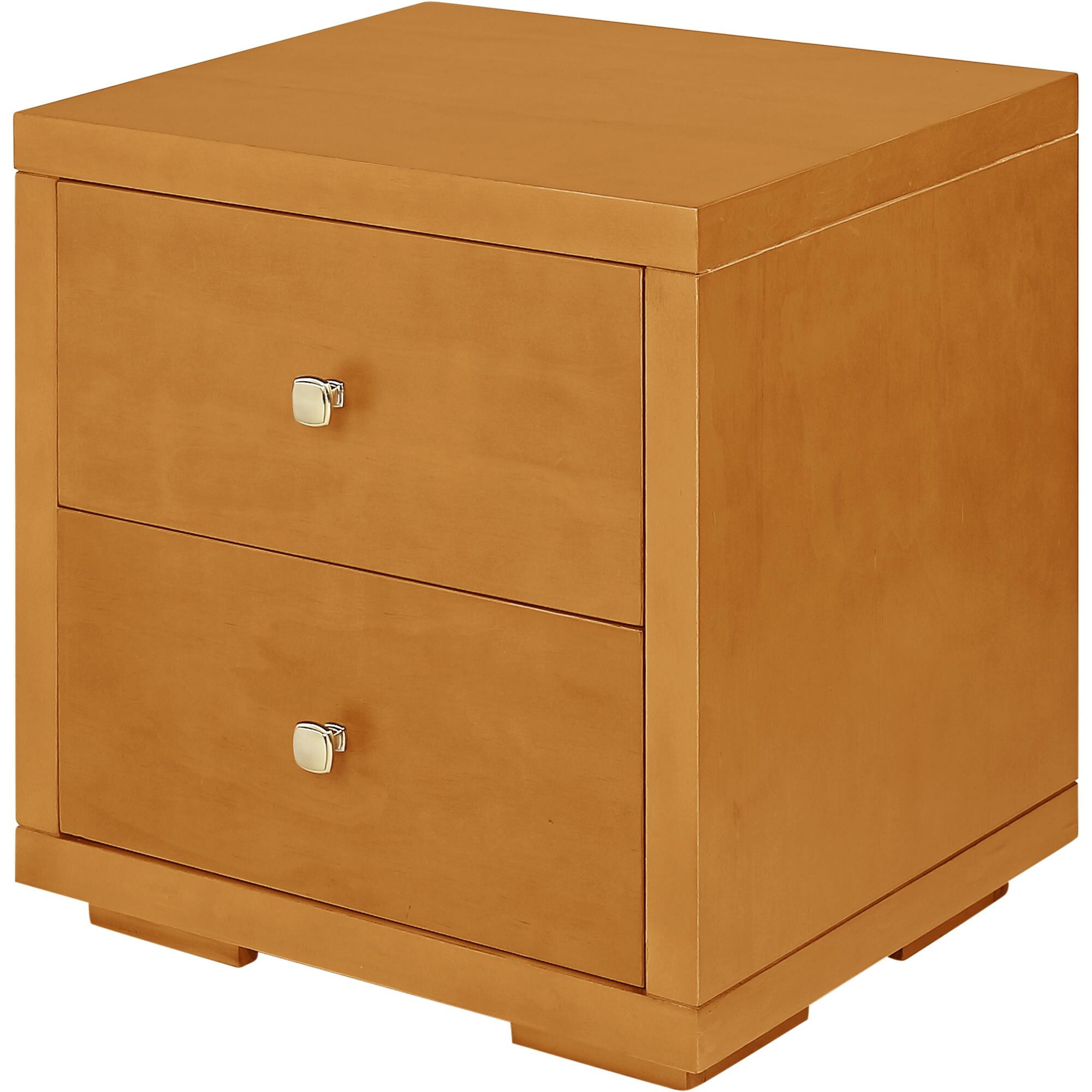 19 Oak Two Drawer Nightstand