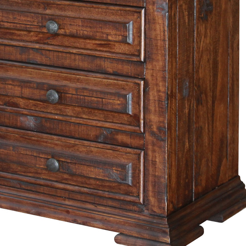 32 Brown Three Drawer Nightstand