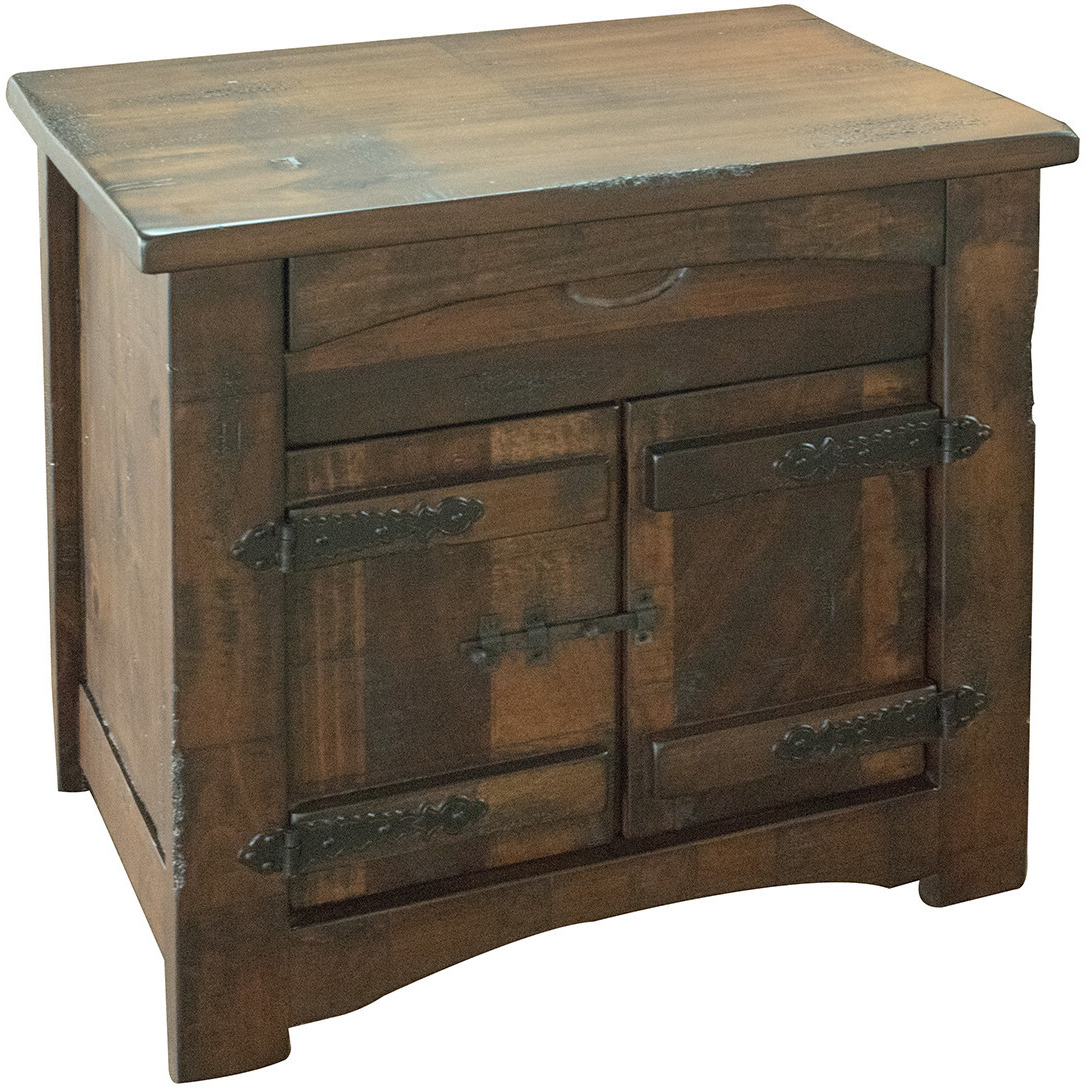 27 Brown One Drawer Nightstand