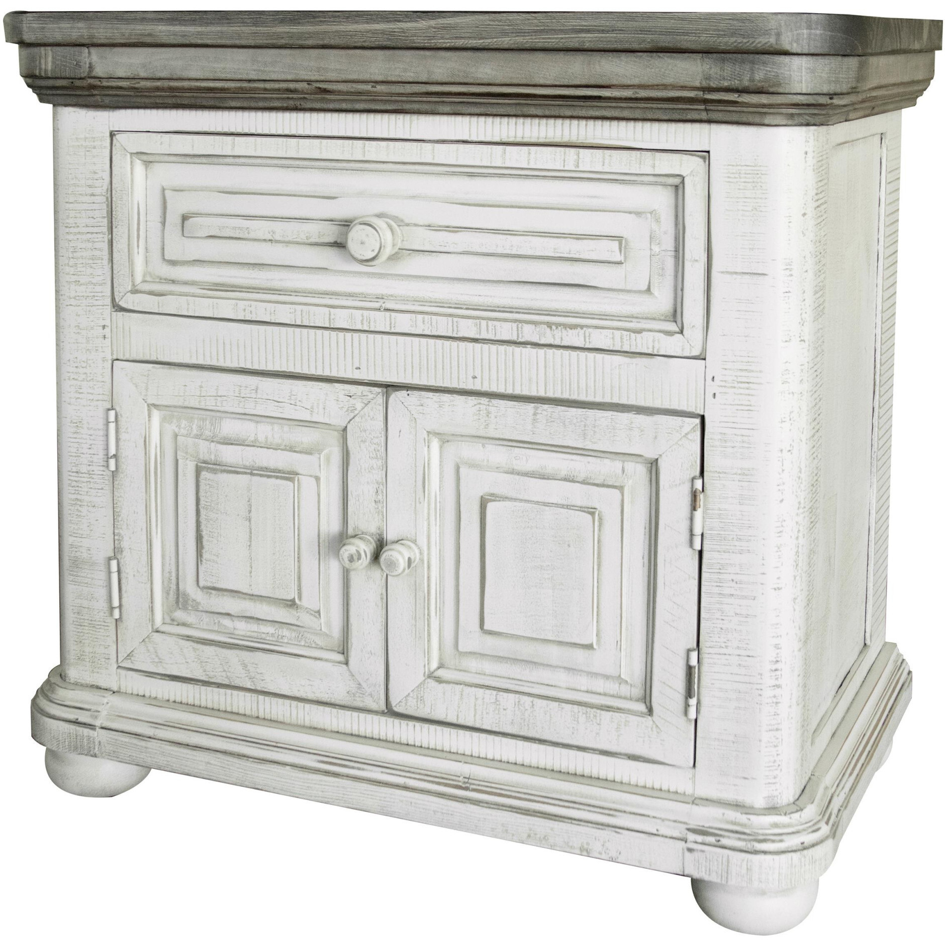 27 Ivory One Drawer Nightstand