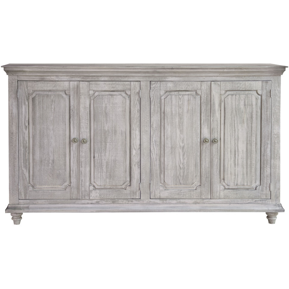 71 Sand Solid And Manufactured Wood Distressed Credenza