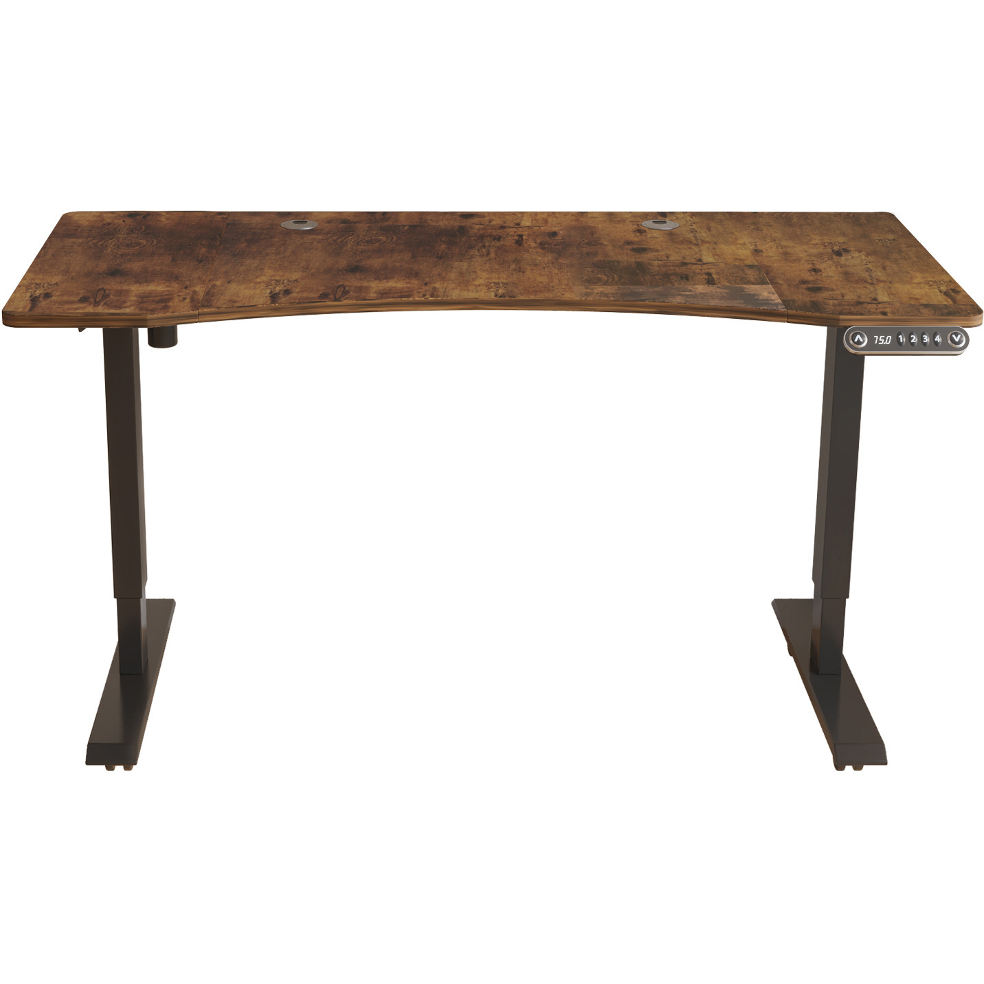 55 Adjustable Brown And Black And Black Unique Standing Desk