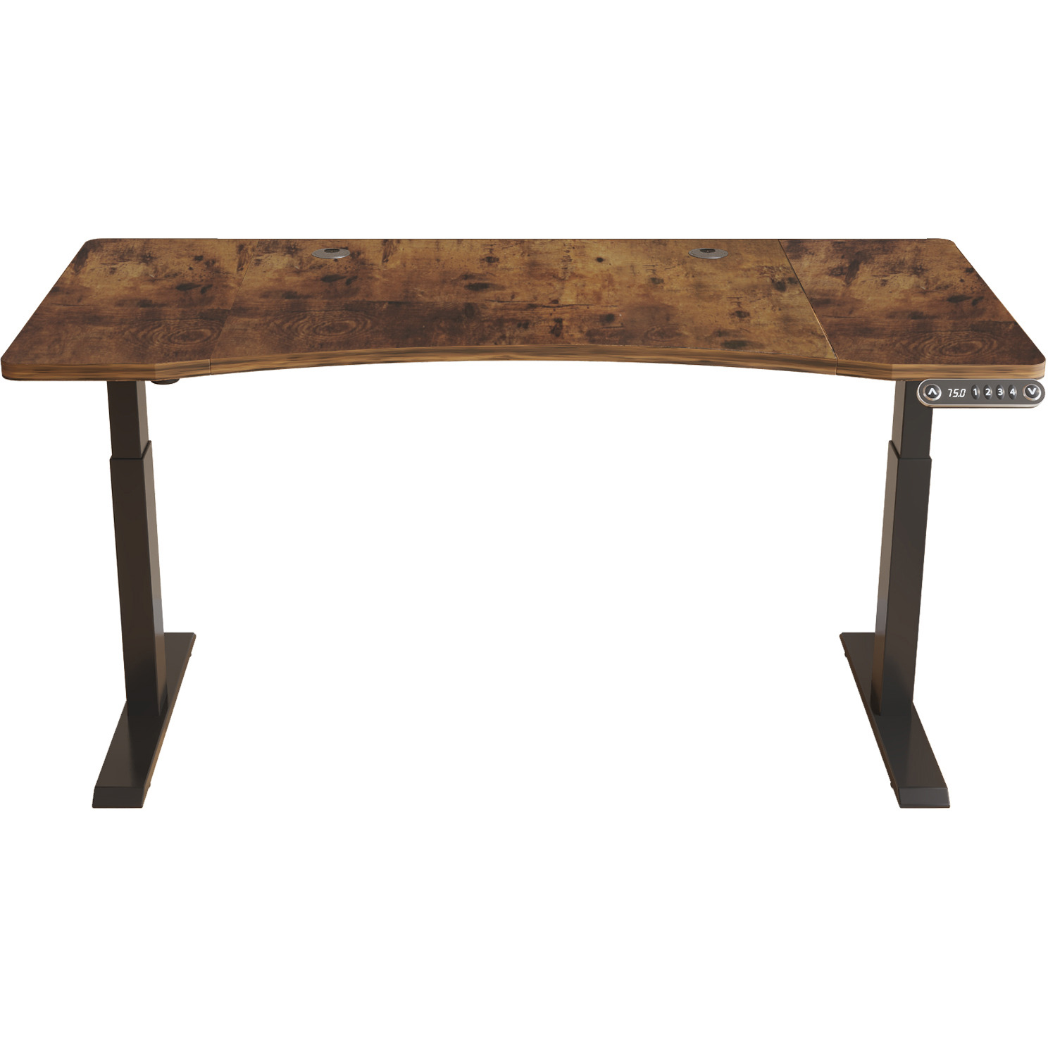 63 Adjustable Wood Brown And Black Unique Standing Desk