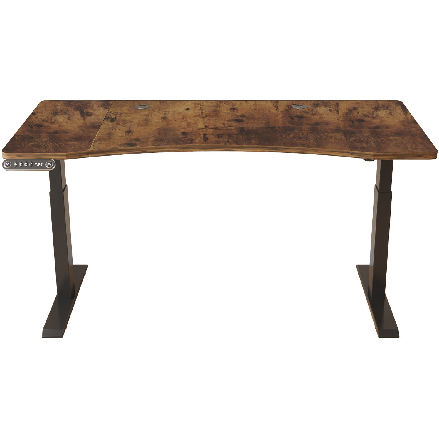 63 Adjustable Wood Brown And Black Unique Standing Desk