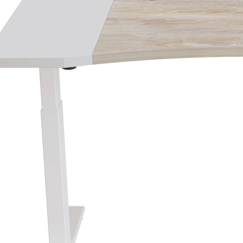 63 Adjustable White Unique Standing Desk