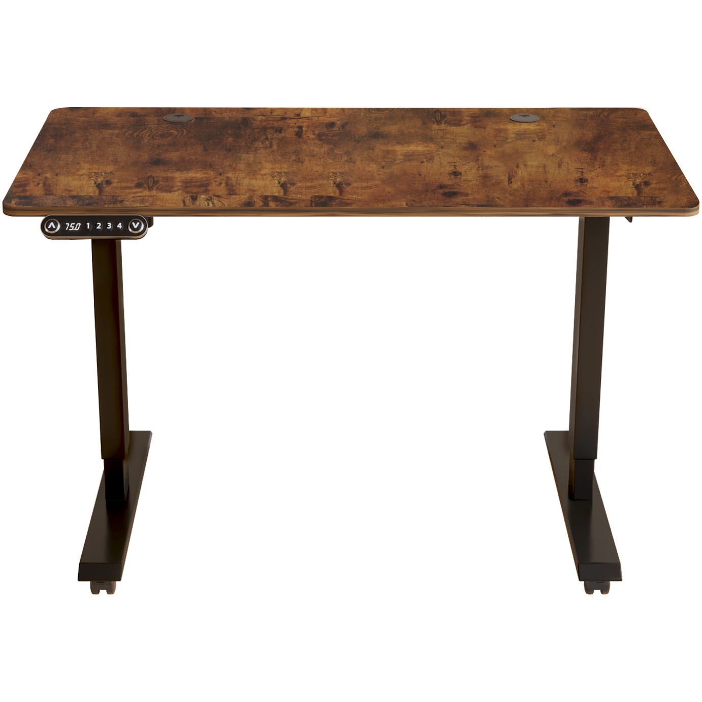 48 Adjustable Brown And Black And Black Standing Desk
