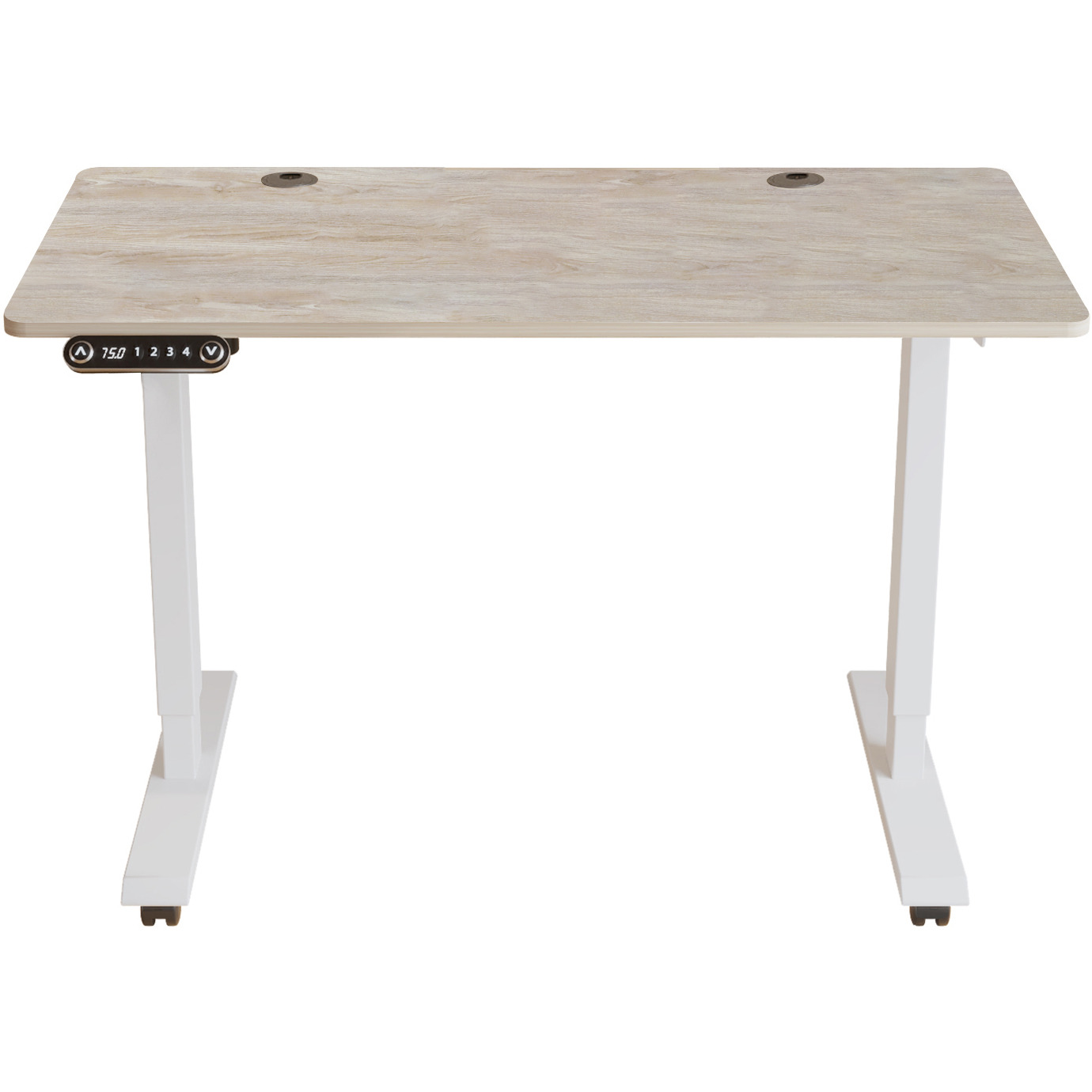 48 Adjustable Light Khaki And White Standing Desk