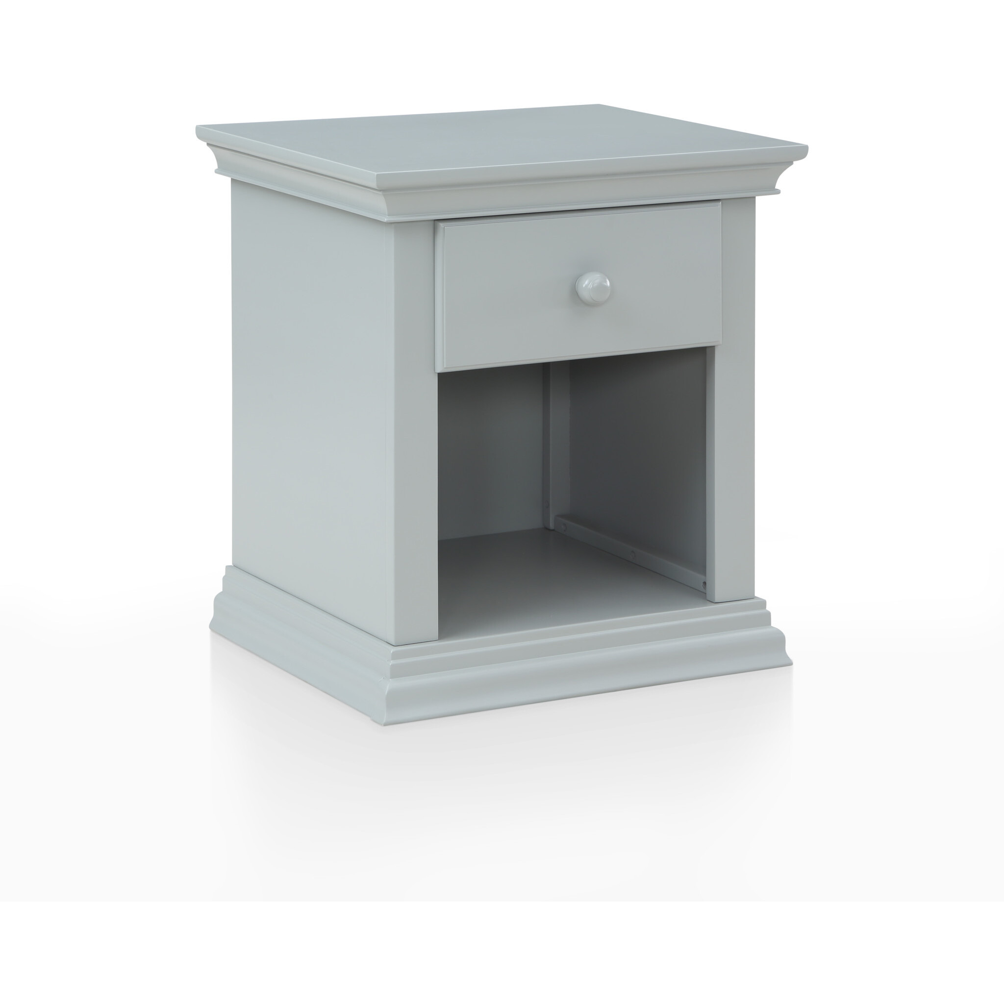 24 Gray One Drawer Nightstand