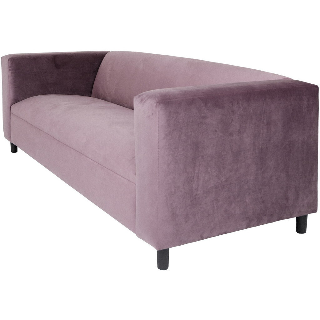 72 Lavender Blue Velvet And Black Sofa