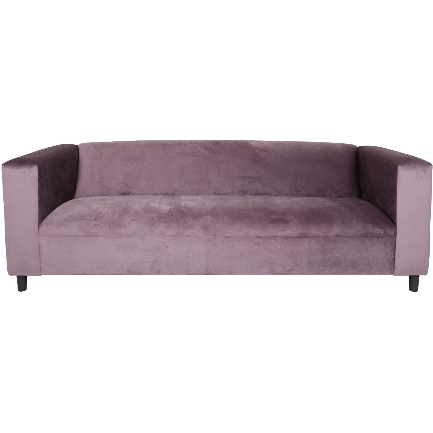 72 Lavender Blue Velvet And Black Sofa