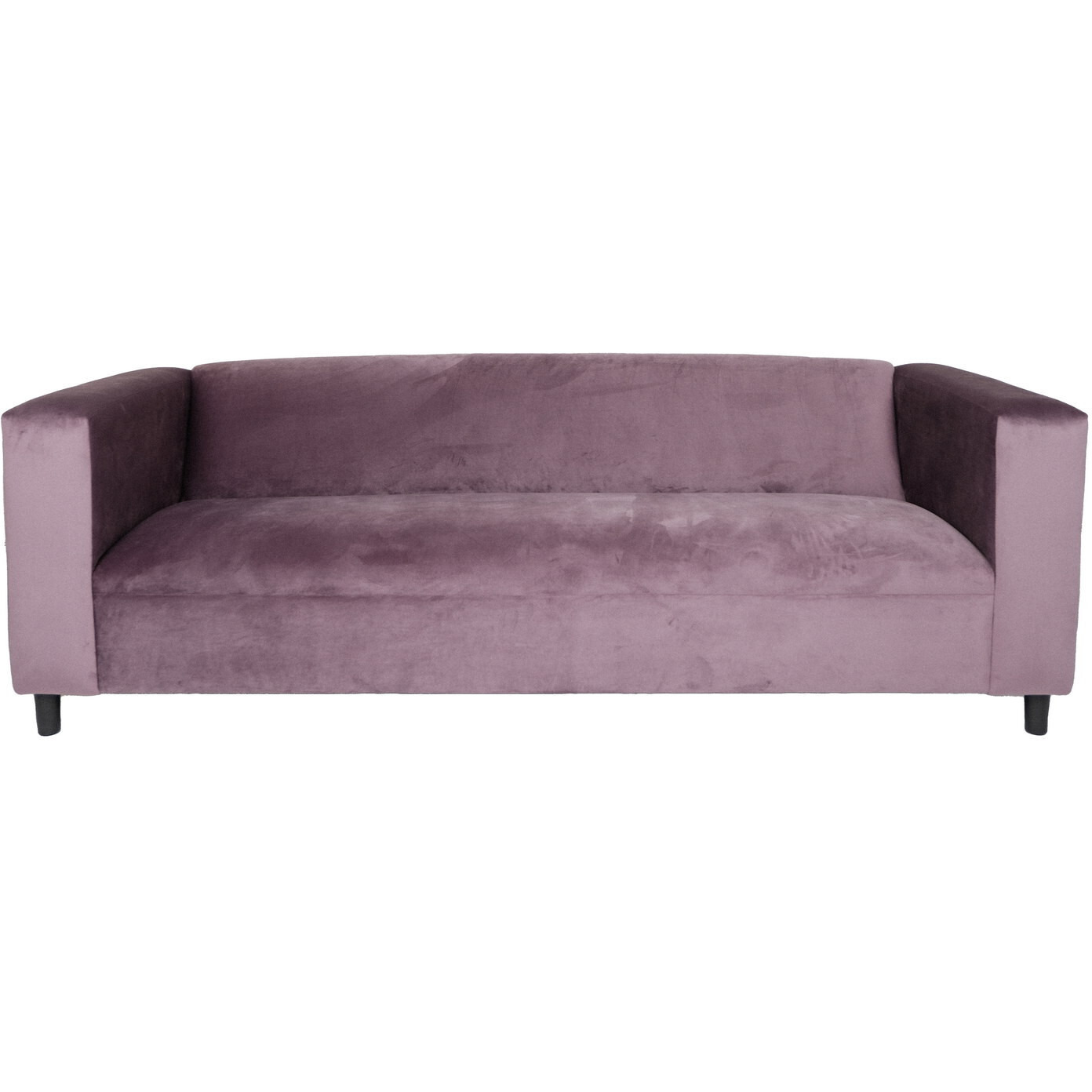 72 Lavender Blue Velvet And Black Sofa
