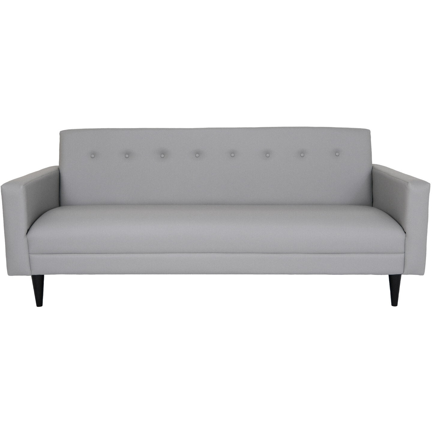 80 Gray Faux Leather And Black Sofa