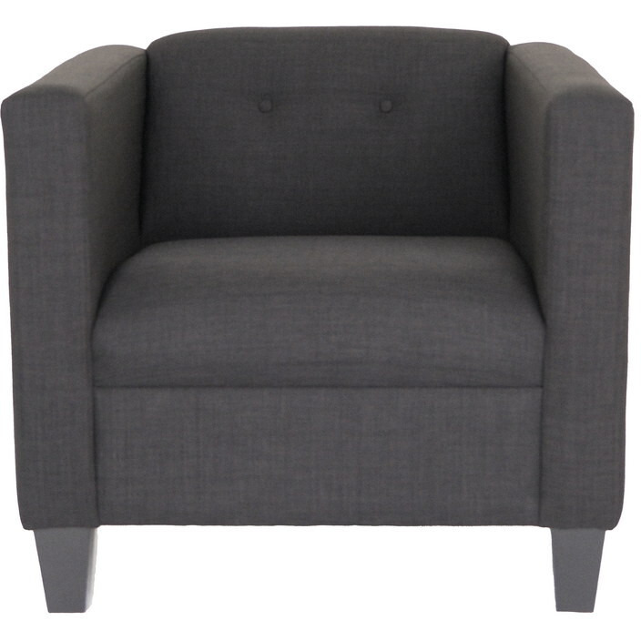 Two Piece Black Four Person Seating Set