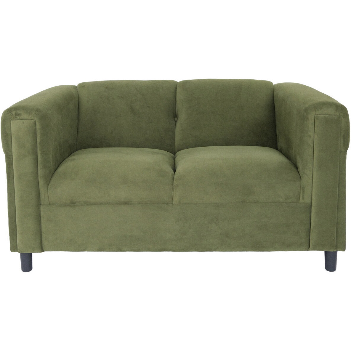 54 Green And Black Microsuede Love Seat