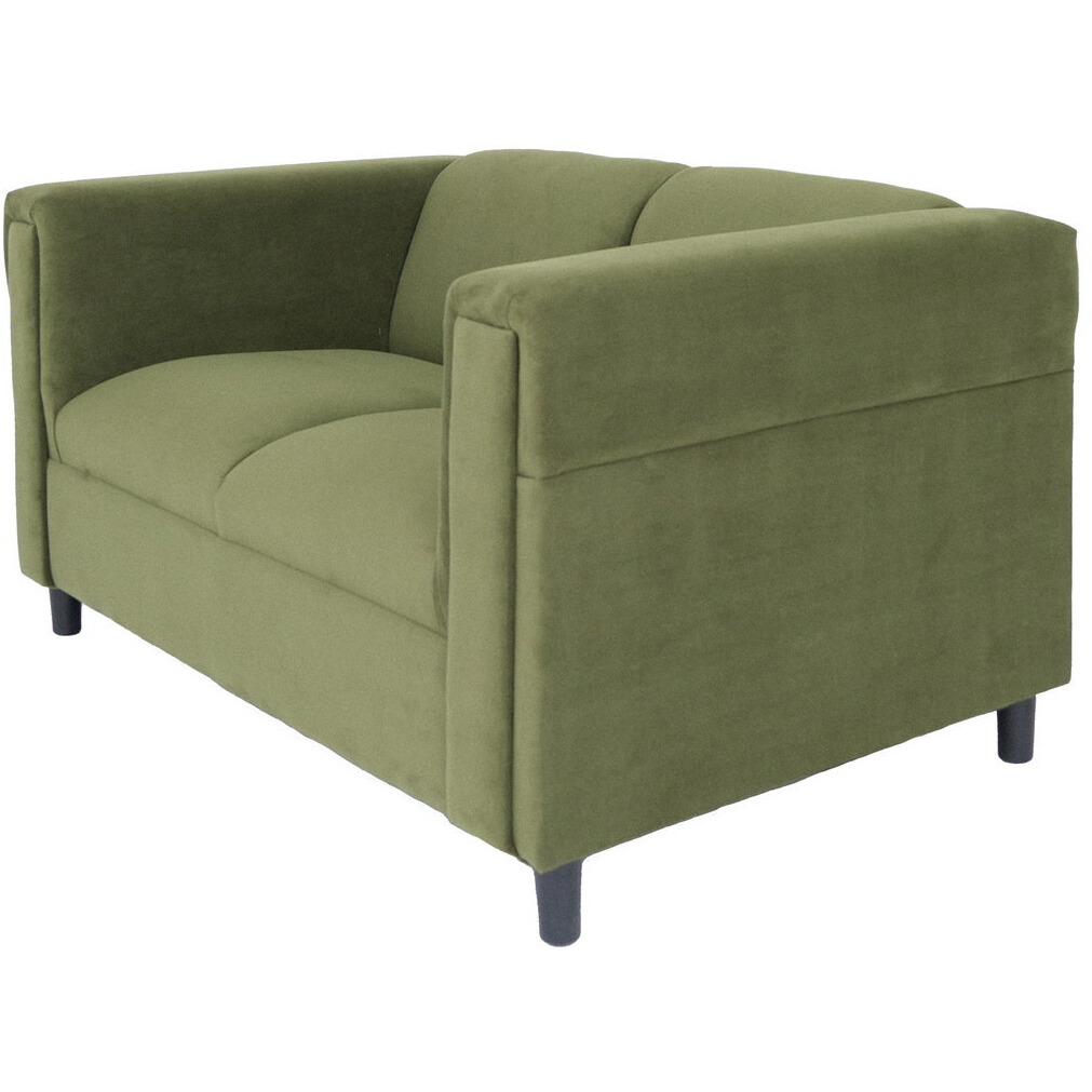 54 Green And Black Microsuede Love Seat