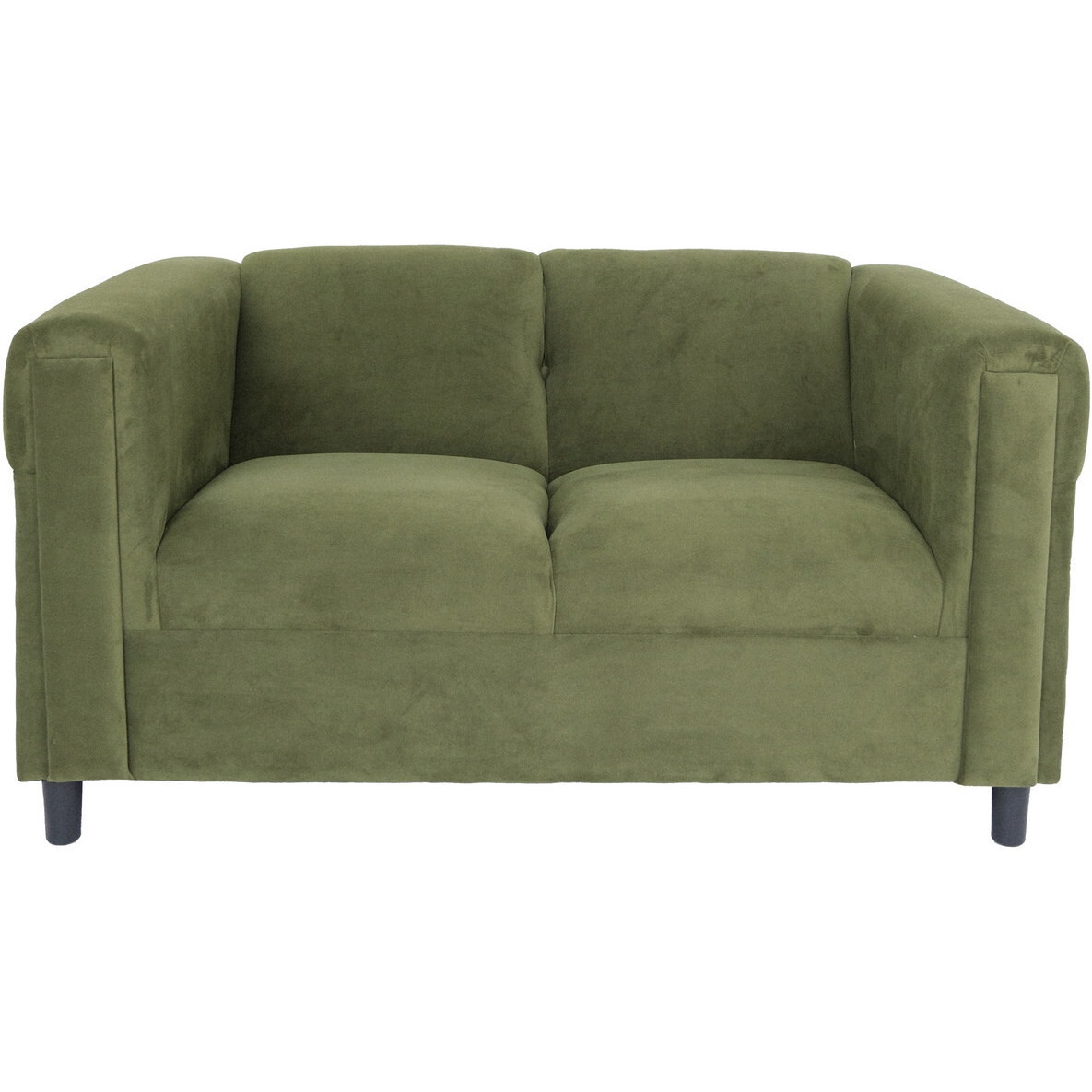 54 Green And Black Microsuede Love Seat
