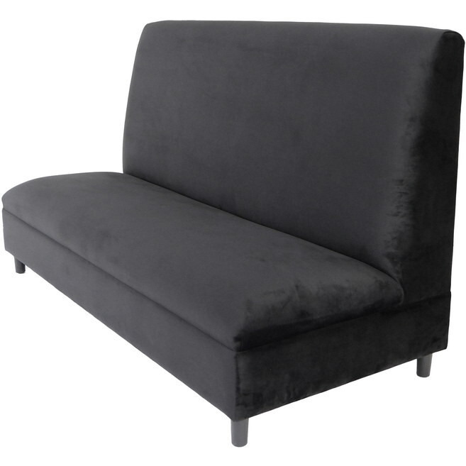 34 Black And Silver Velvet Love Seat
