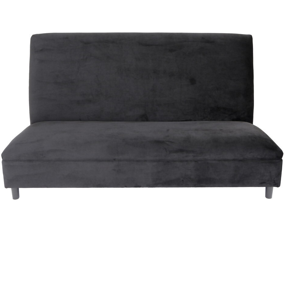 34 Black And Silver Velvet Love Seat