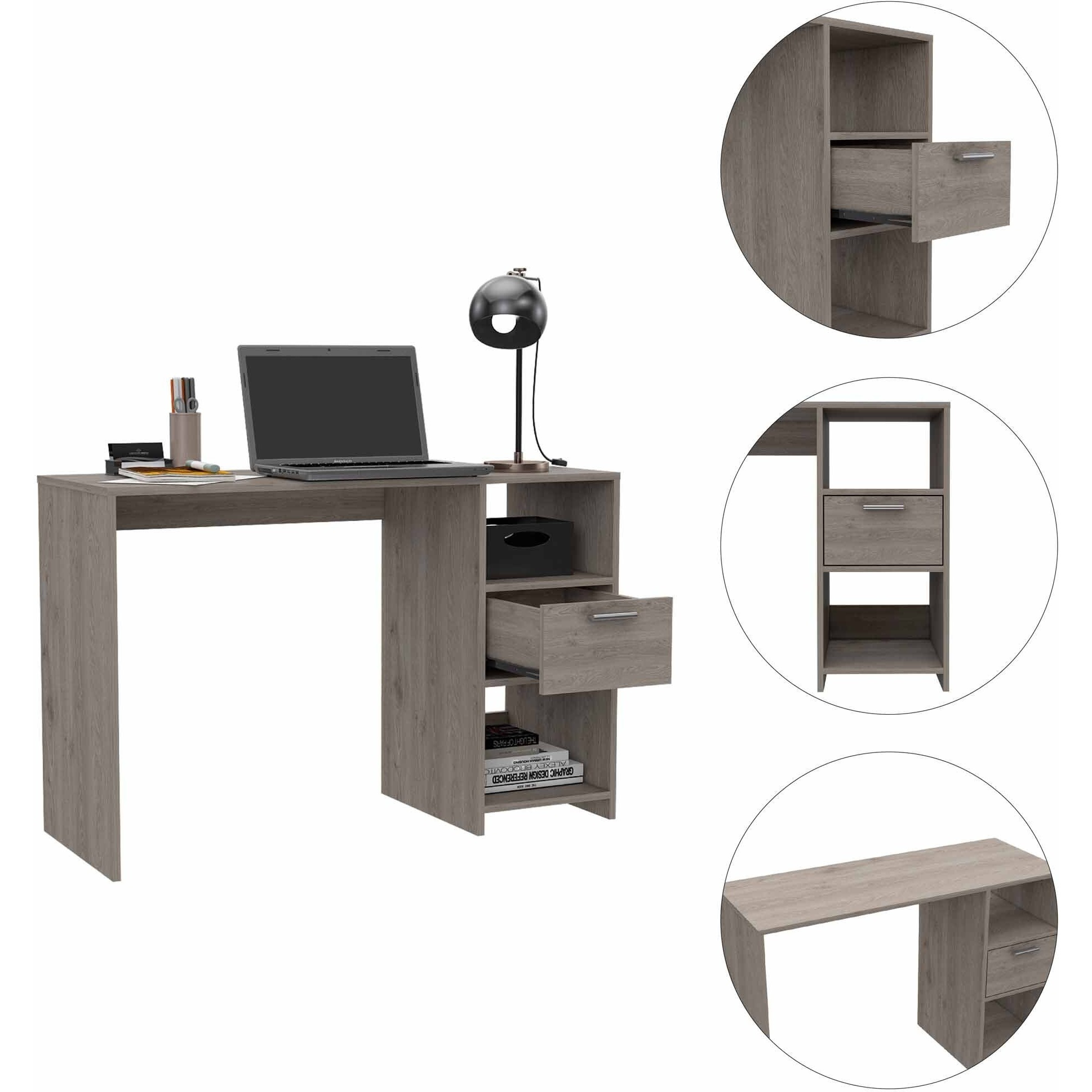 43"" Light Gray Computer Desk