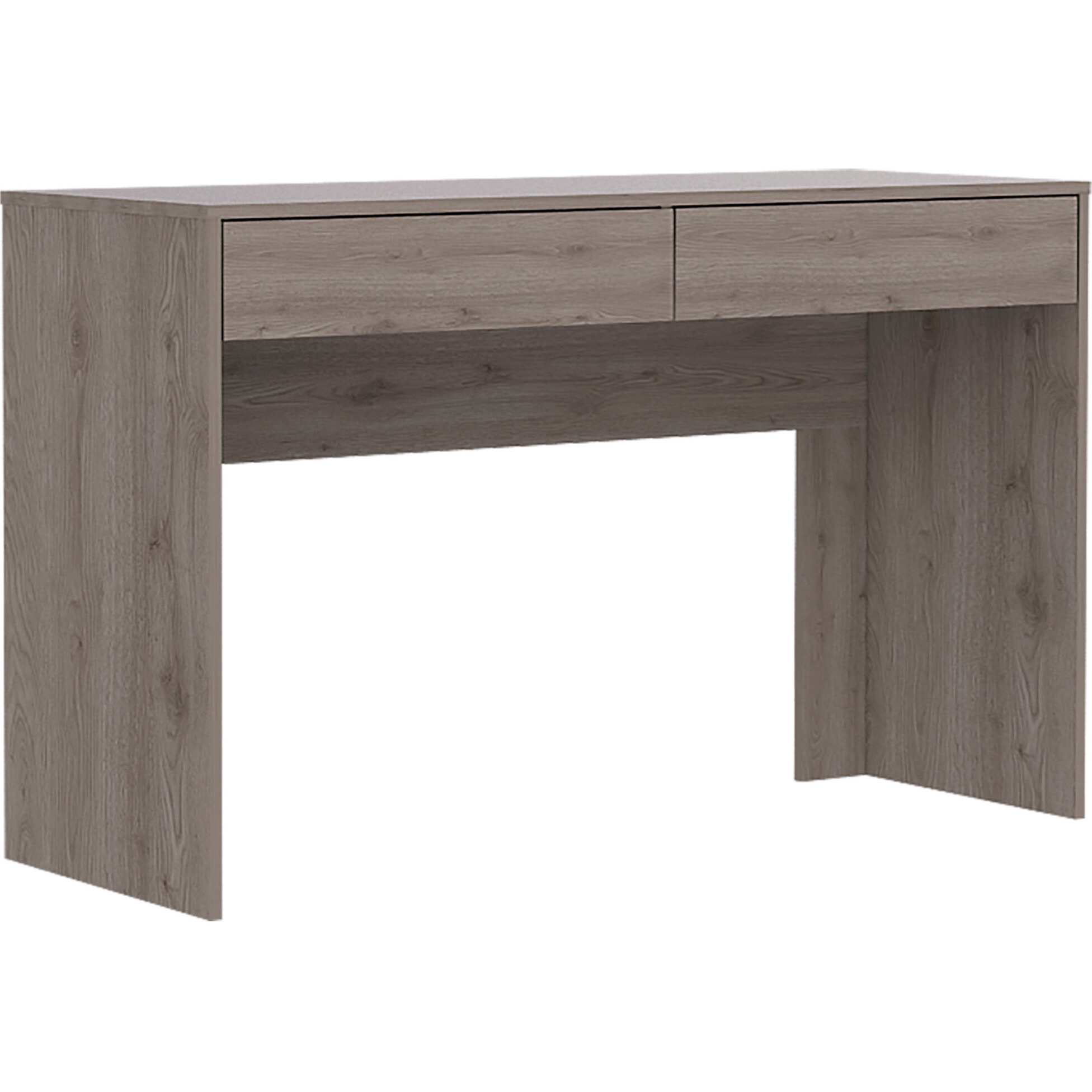 Clio Light Gray Computer Desk With Two Drawers