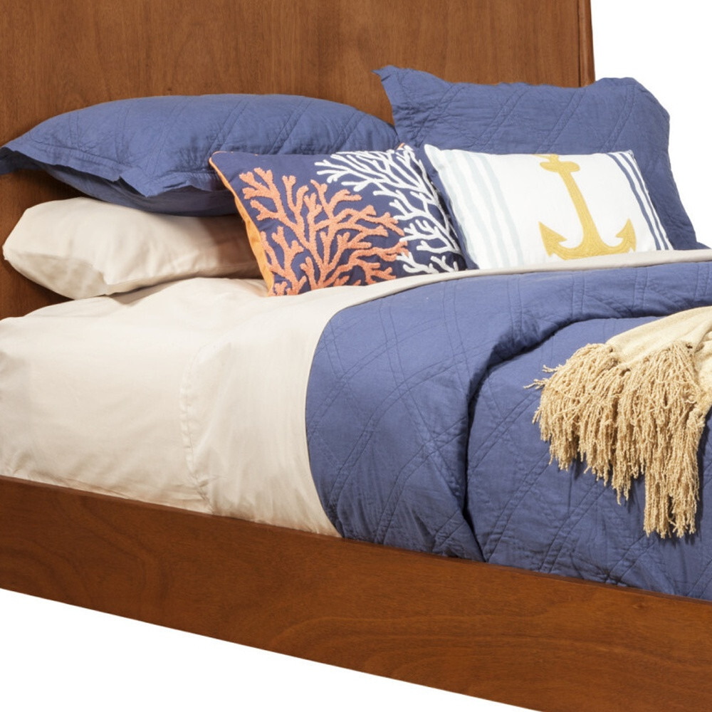 Brown Solid And Manufactured Wood California King Bed
