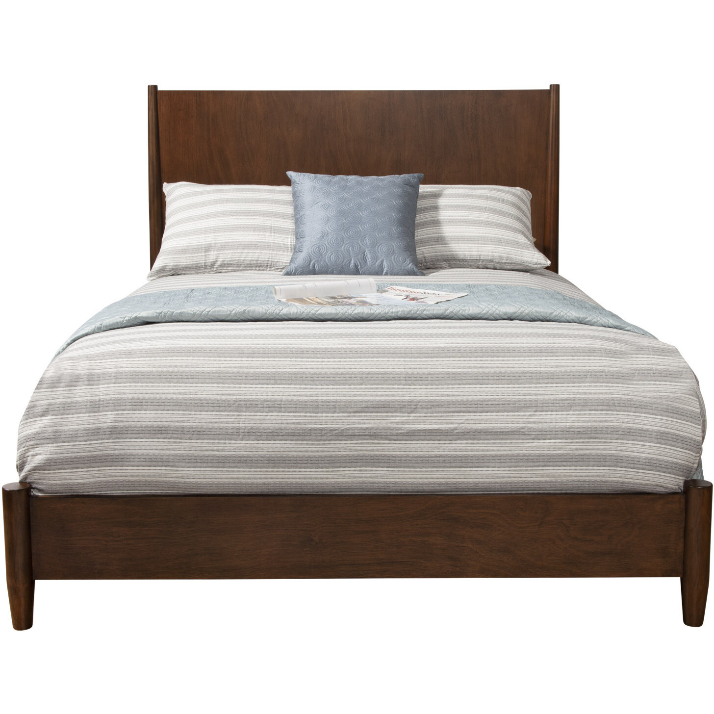 Brown Solid And Manufactured Wood King Bed