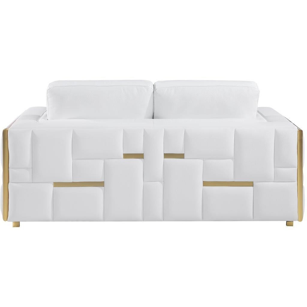 White Top Grain Leather 6 Or More Person Seating Set