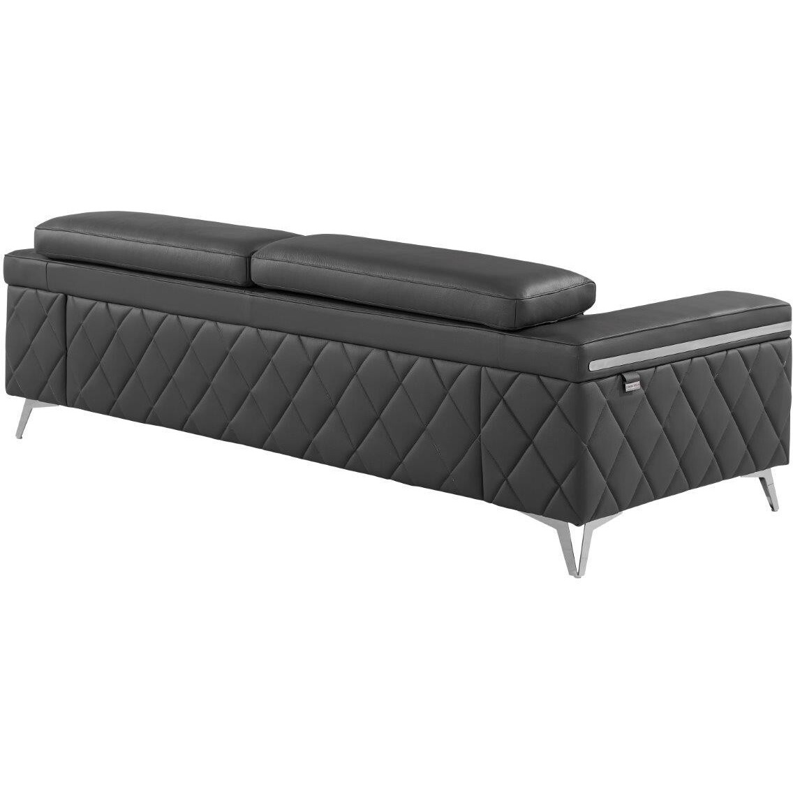 Gray Top Grain Leather 6 Or More Person Seating Set