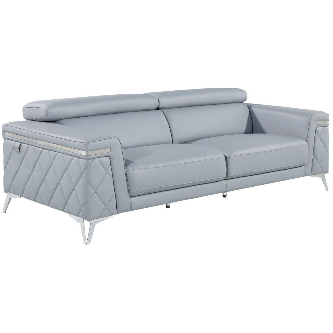 Blue Top Grain Leather 6 Or More Person Seating Set