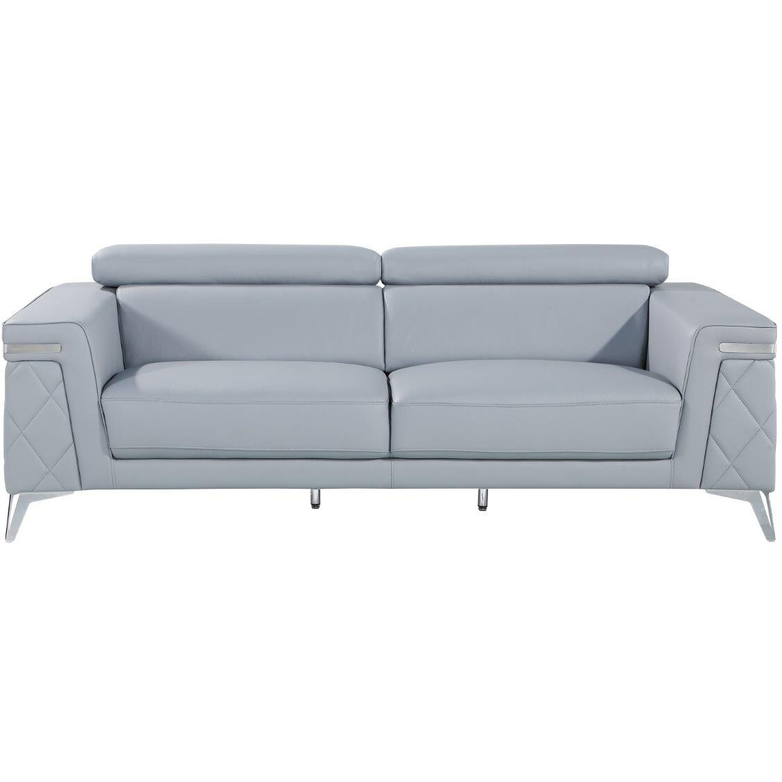 Blue Top Grain Leather 6 Or More Person Seating Set