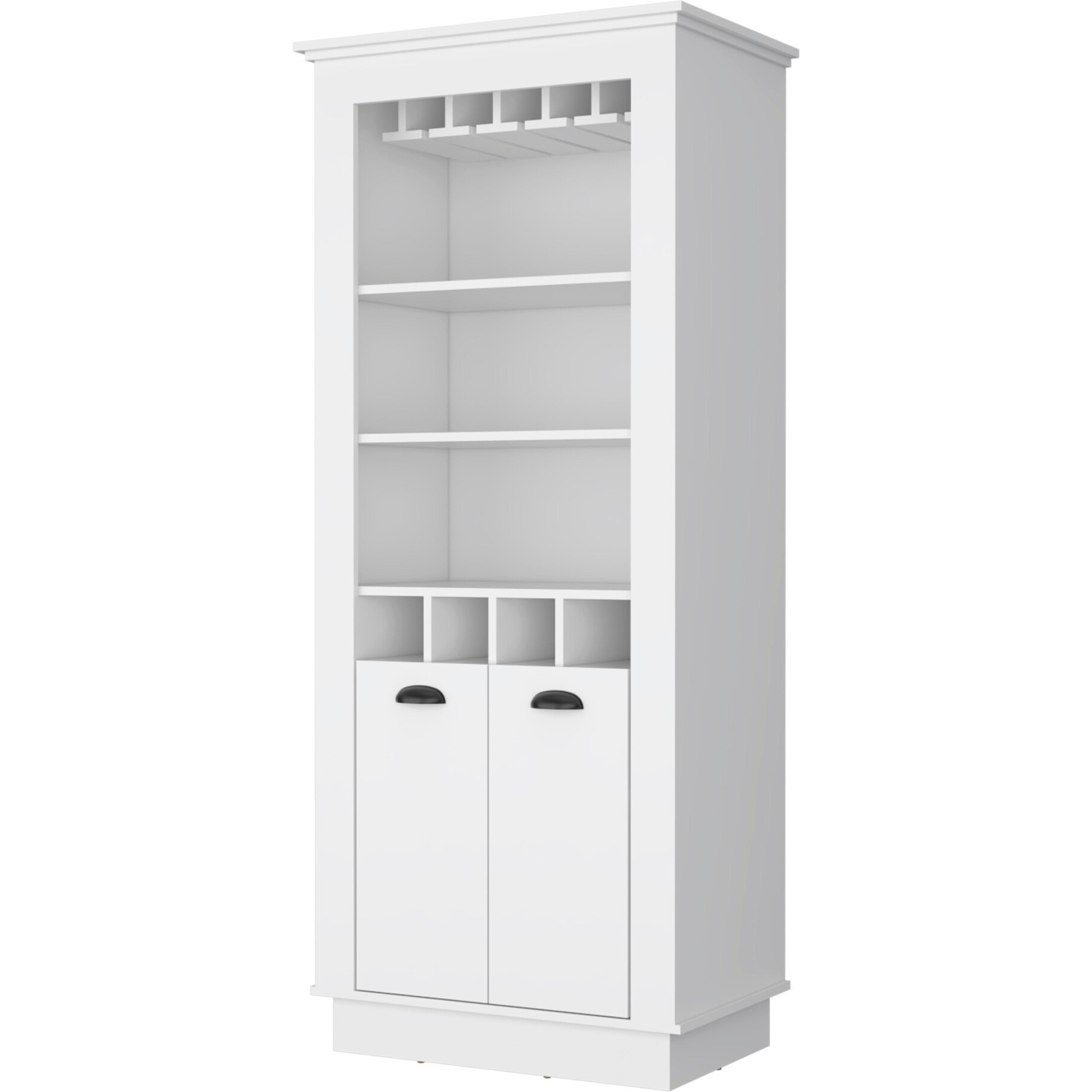 75"" White Bar Cabinet