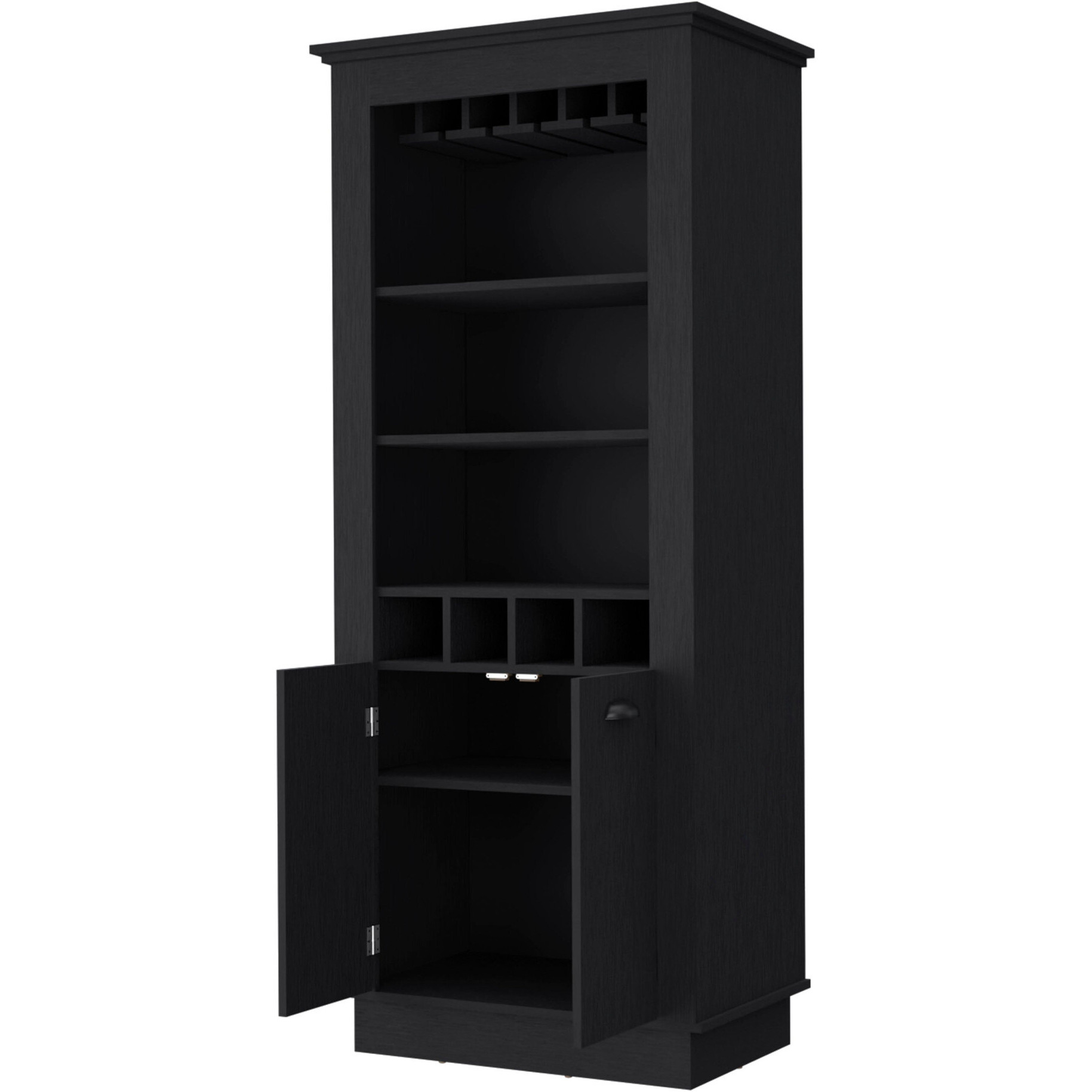 75"" Black Bar Cabinet