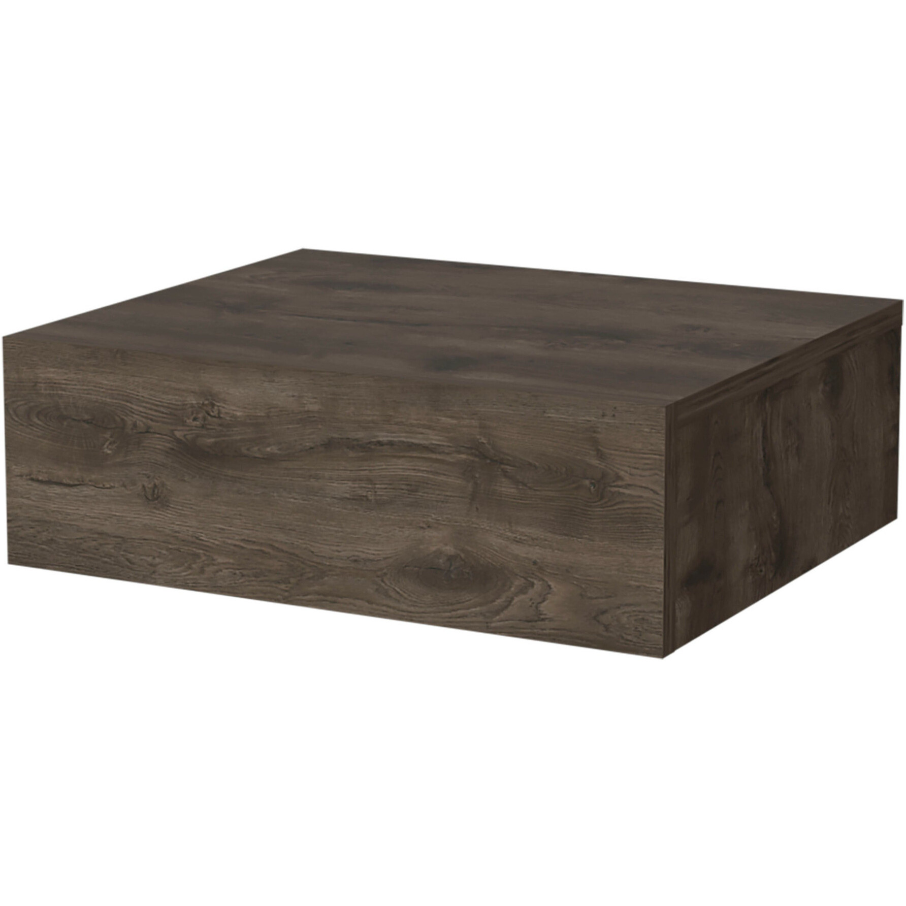 5"" Brown One Drawer Faux Wood Floating Nightstand