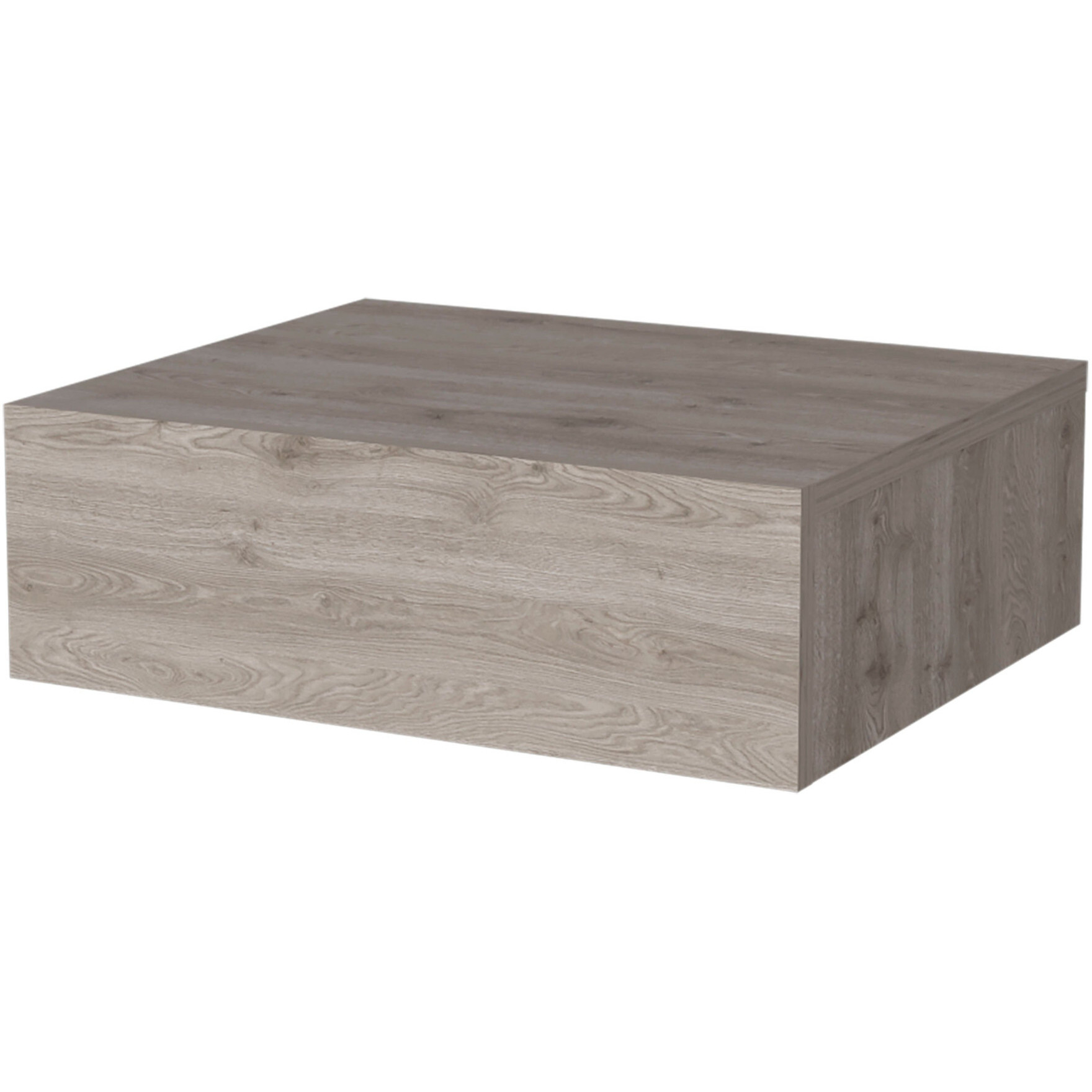5"" Gray One Drawer Faux Wood Floating Nightstand