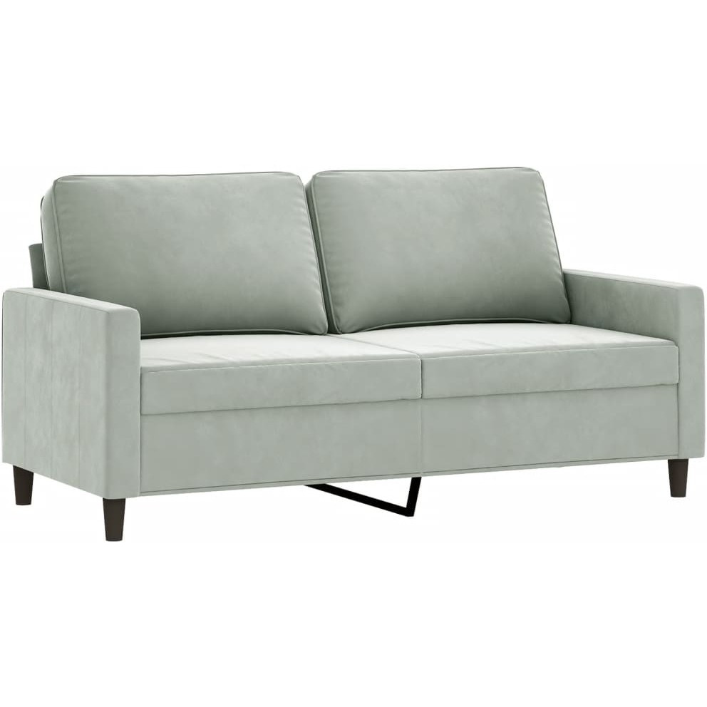 Vidaxl 2-Seater Sofa Light Gray 55.1"" Velvet