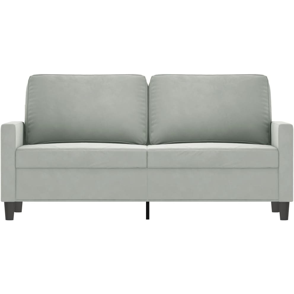 Vidaxl 2-Seater Sofa Light Gray 55.1"" Velvet