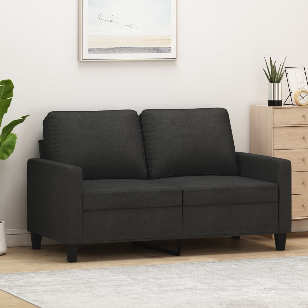 Vidaxl 2-Seater Sofa Black 47.2"" Fabric